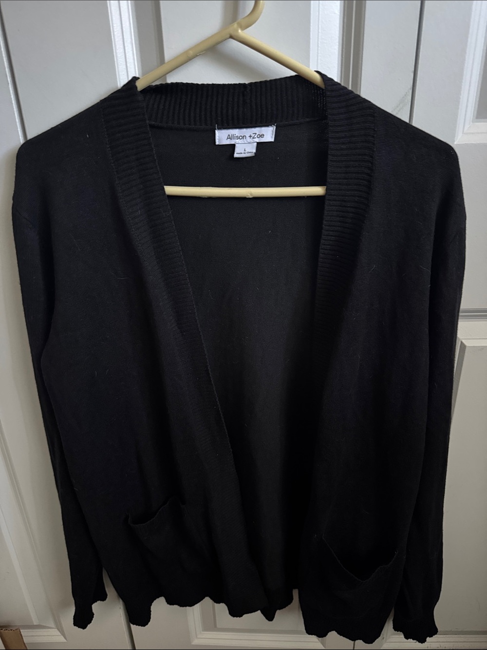 🌟4 for $20 
Black Open-Front Women's Cardigan Sweater